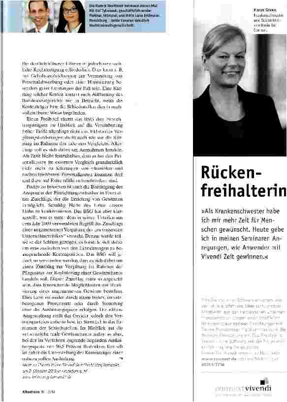 Vorschauseite 2: BSG-Urteil birgt neue Potenziale für tragfähige Pflegesätze