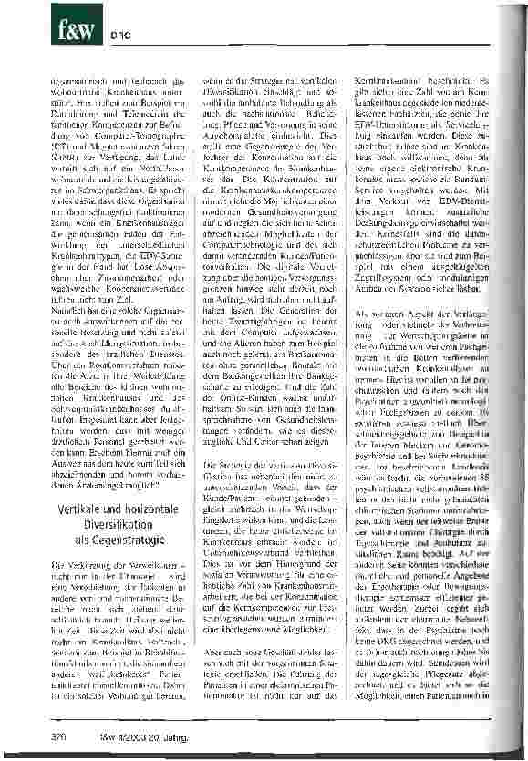 Vorschauseite 4: Auswirkungen der DRG auf die Krankenhauslandschaft Eine Modellrechnung in einer real existierenden Region