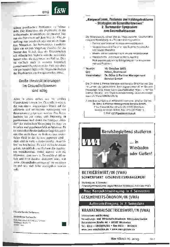 Vorschauseite 5: Auswirkungen der DRG auf die Krankenhauslandschaft Eine Modellrechnung in einer real existierenden Region