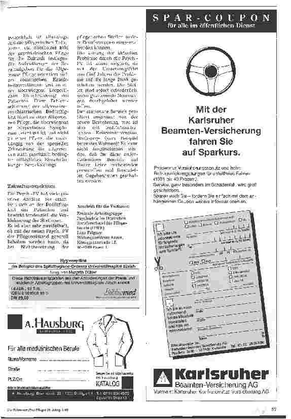 Vorschauseite 2: Stellungnahme zur Psychiatre-Personalverordnung PSYCH-PV