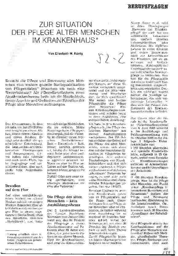 Vorschauseite 1: Zur Situation der Pflege alter menschen im Krankenhaus Vortrag