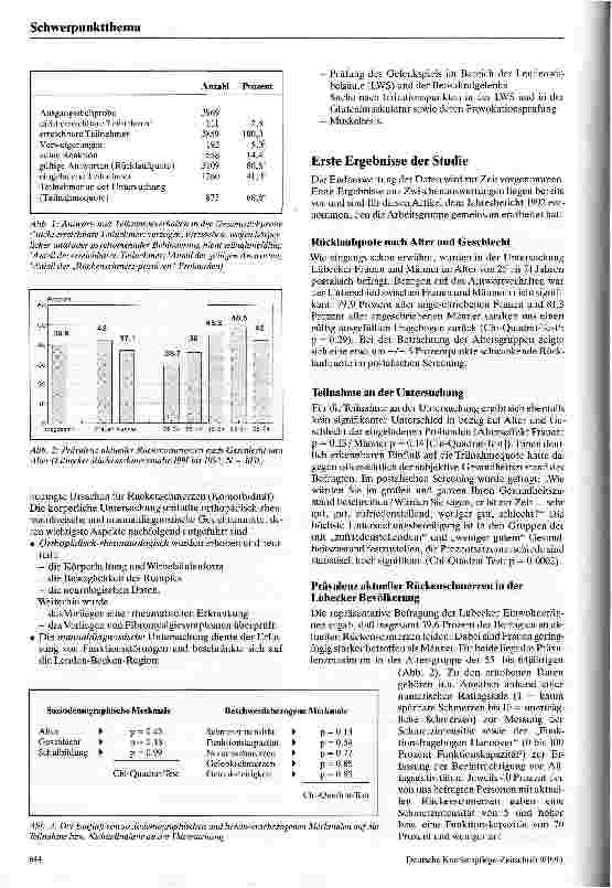 Vorschauseite 3: Zur Epidemiologie der Rückenbeschwerden Vorstellung eines Forschungsprojektes