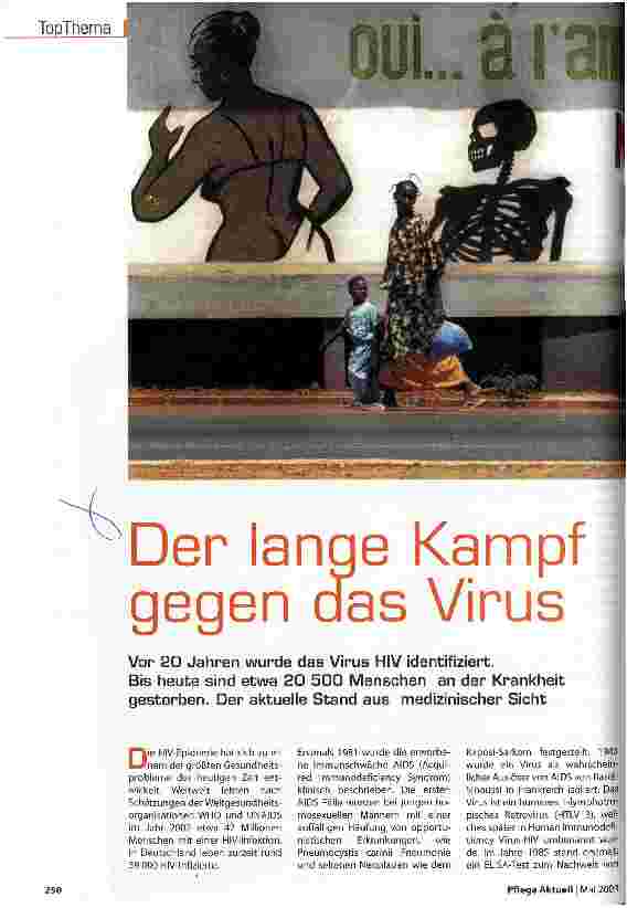 Vorschauseite 1: Der lange Kampf gegen das Virus