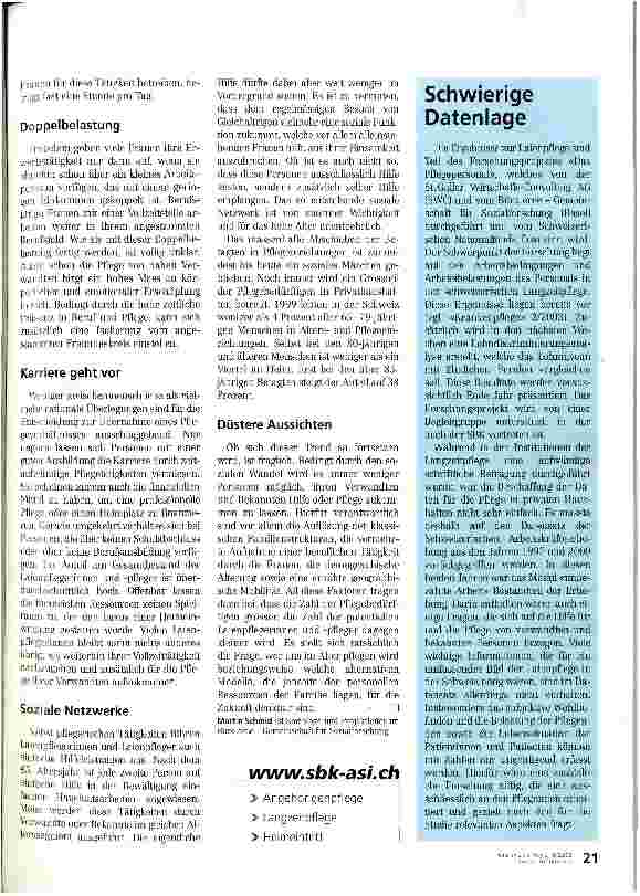 Vorschauseite 2: Die Pflege im trauten Heim - Glück allein?