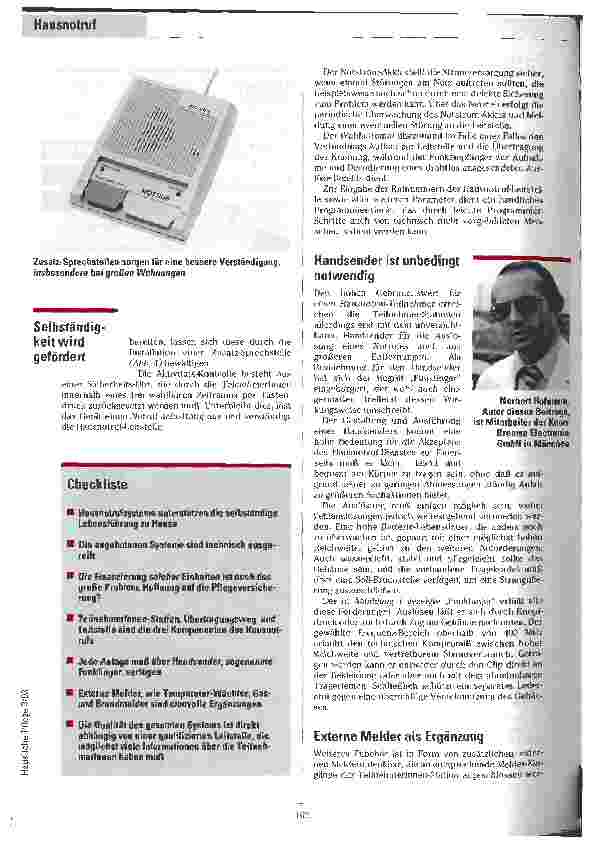 Vorschauseite 3: Sicherheit per Knopfdruck Der Hausnotruf und seine Bedeutung in der Häuslichen Pflege