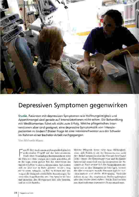 Vorschauseite 1: Depressiven Symptomen gegenwirken