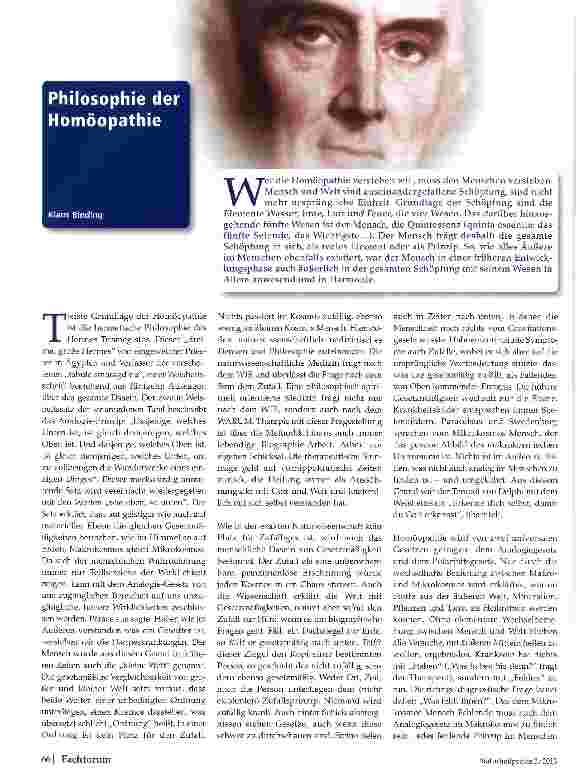 Vorschauseite 1: Philosophie der Homöopathie