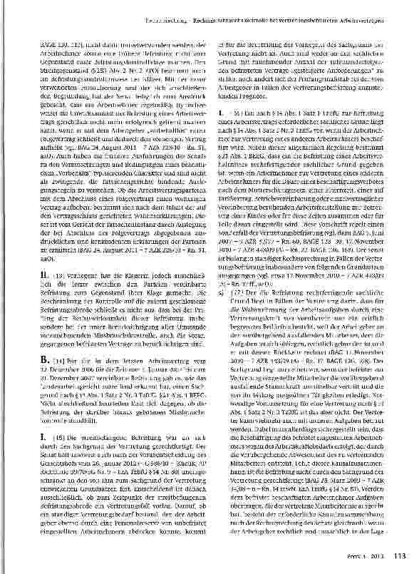 Vorschauseite 4: Rechtsmissbrauchskontrolle bei vertretungsbefristeten Arbeitsverträgen
