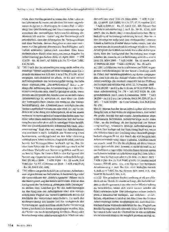 Vorschauseite 5: Rechtsmissbrauchskontrolle bei vertretungsbefristeten Arbeitsverträgen