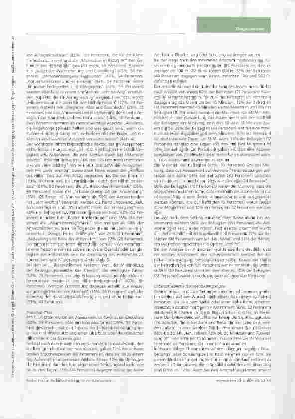 Vorschauseite 6: Bedarfserhebung für ein Assessment zur Hilfsmittelversorgung bei Personen mit Rheuma Eine Befragung von Ergotherapeuten in der Schweiz