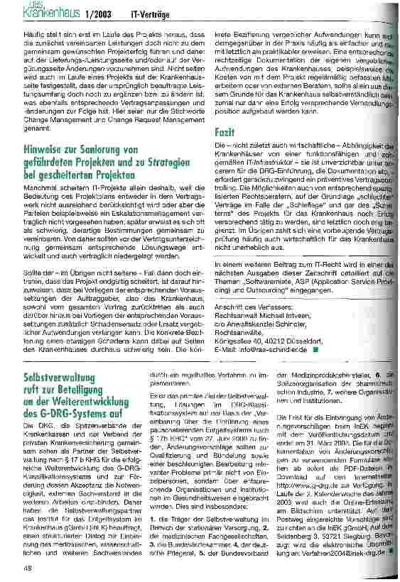 Vorschauseite 5: IT-Verträge im Krankenhaus Präventives Vertragscontrolling und professionelles Krisenmanagement