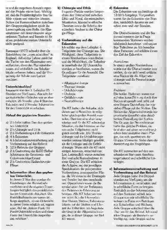 Vorschauseite 2: Jetzt lerne ich sie gar nicht als Vortragende kennen Beitrag über Projektorientierten Unterricht