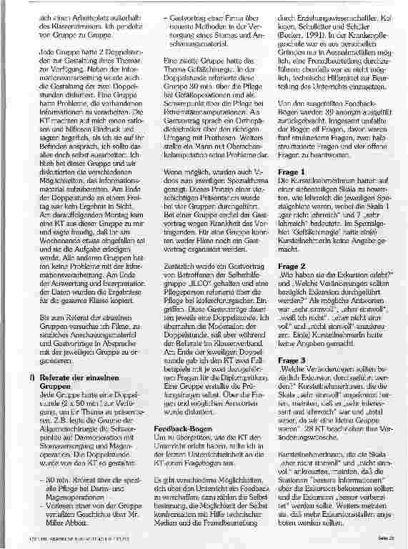 Vorschauseite 3: Jetzt lerne ich sie gar nicht als Vortragende kennen Beitrag über Projektorientierten Unterricht