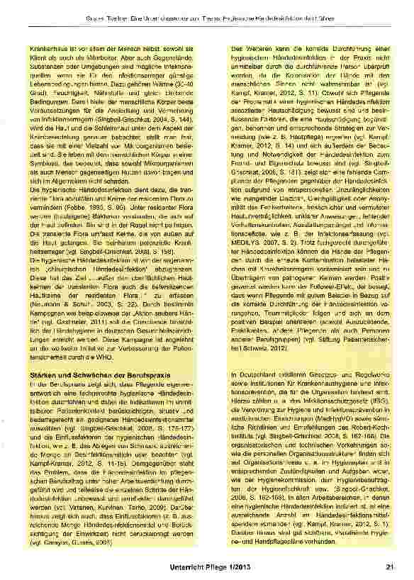 Vorschauseite 2: Eine Unterrichtsstunde zum Thema: Hygienische Händedesinfektion durchführen