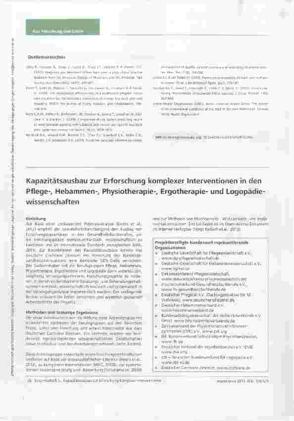 Vorschauseite 3: Nutzerfreundliche Studienzusannmenfassung Ergotherapeutische, internetbasierte Interventionen können helfen, einer Chronifizierung subakuter Kreuzschmerzen bei Büroangestellten vo…