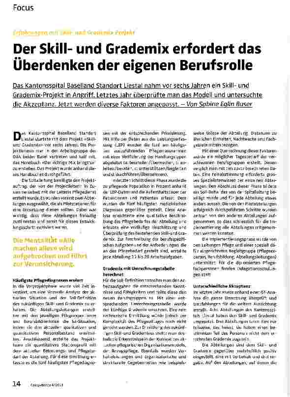 Vorschauseite 1: Der Skillund Grademix erfordert das Überdenken der eigenen Berufsrolle