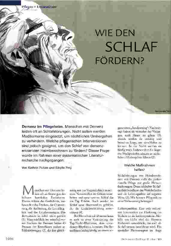 Vorschauseite 1: Wie den Schlaf fördern?