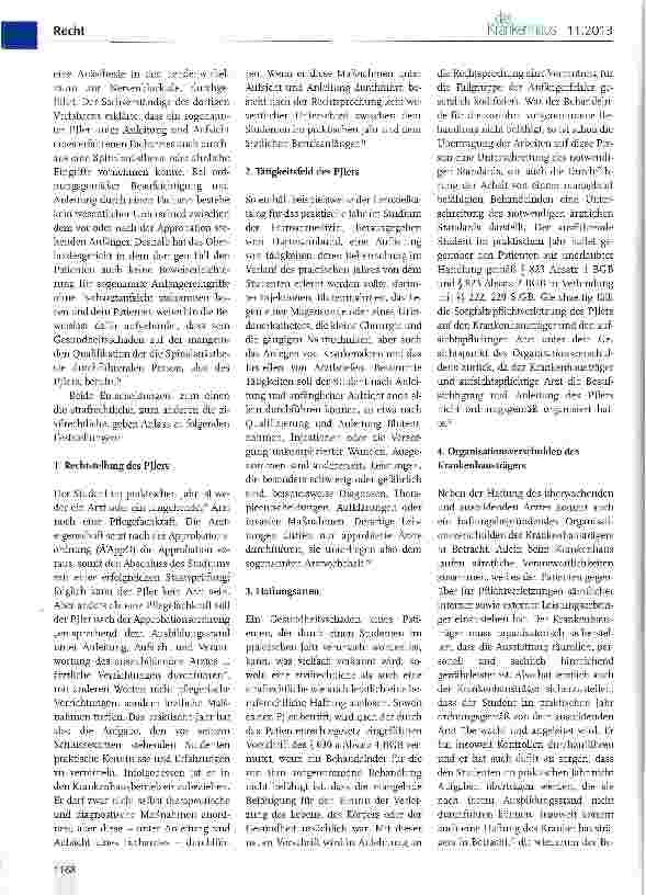 Vorschauseite 2: Was kann und darf der PJIer? - zugleich Besprechung des Urteils LG Bielefeld vom 14. Juni 2013, 10 Ds 16 Js 279/11 - 1009/12 -