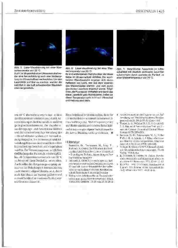 Vorschauseite 5: Physikalisch-technische Untersuchungen zur ultraschall-induzierten Aerosolbildung bei medizinisch genutzten Ultraschallbädern