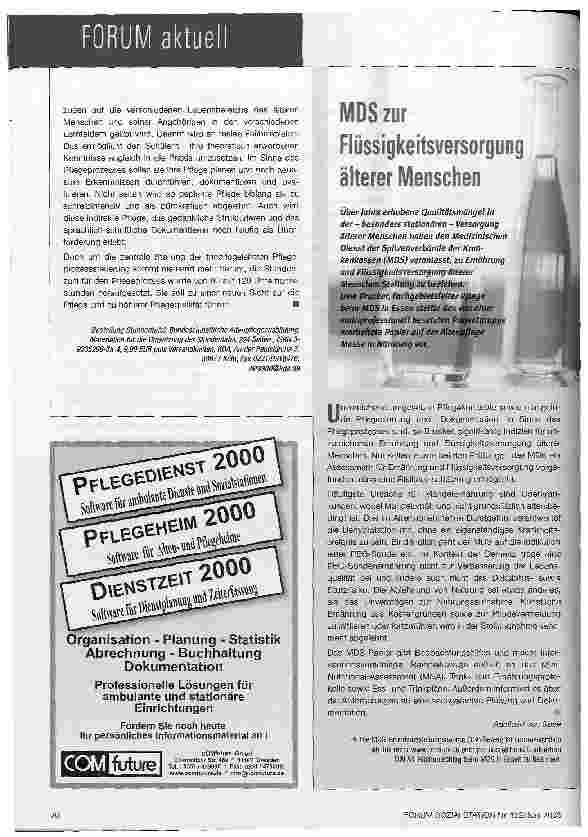 Vorschauseite 3: Ausbildung soll Profis hervorbringen Pflegedienste bilden ab 1. August AltenpflegerInnen mit aus