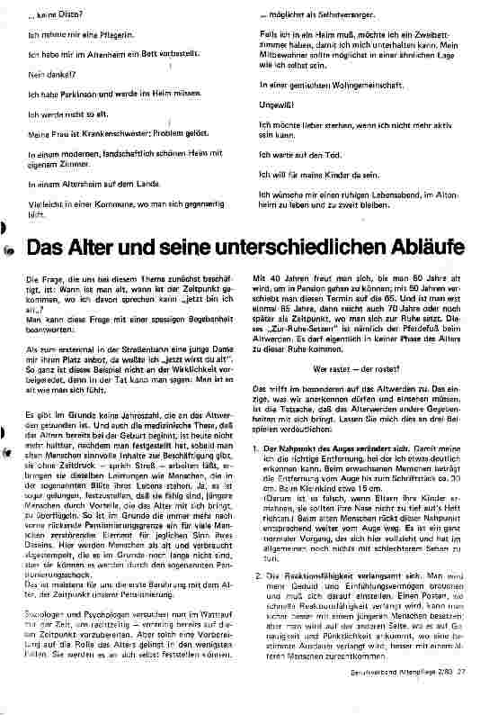 Vorschauseite 3: Bekanntheitsgrad und Image des Altenpflegers