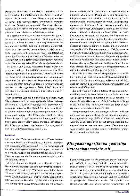 Vorschauseite 4: Die Zukunft des Pflegemanagements Veränderungsprozesse im Gesundheitswesen