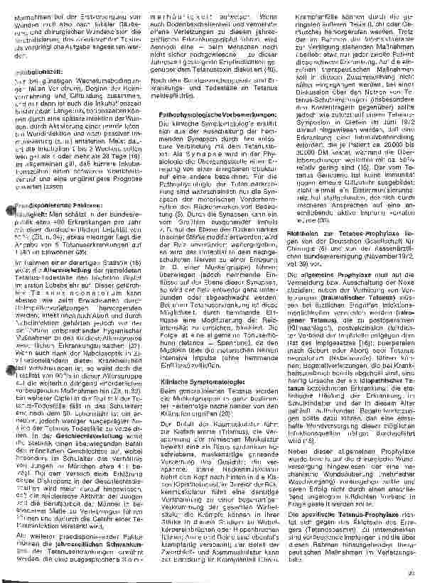 Vorschauseite 2: Kinderheilkunde 33.Folge:Impfung gegen Tetanus