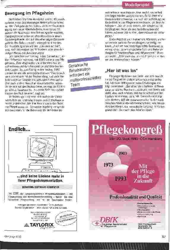 Vorschauseite 3: Altenhöfe als neue Wohnund Lebensform Altenhilfe-Zentrum Lehnen kann auf erste Erfolge blicken