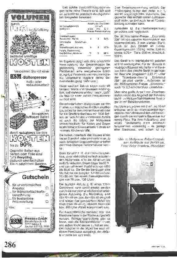 Vorschauseite 2: Kostensenkung bei der Müllbeseitigung