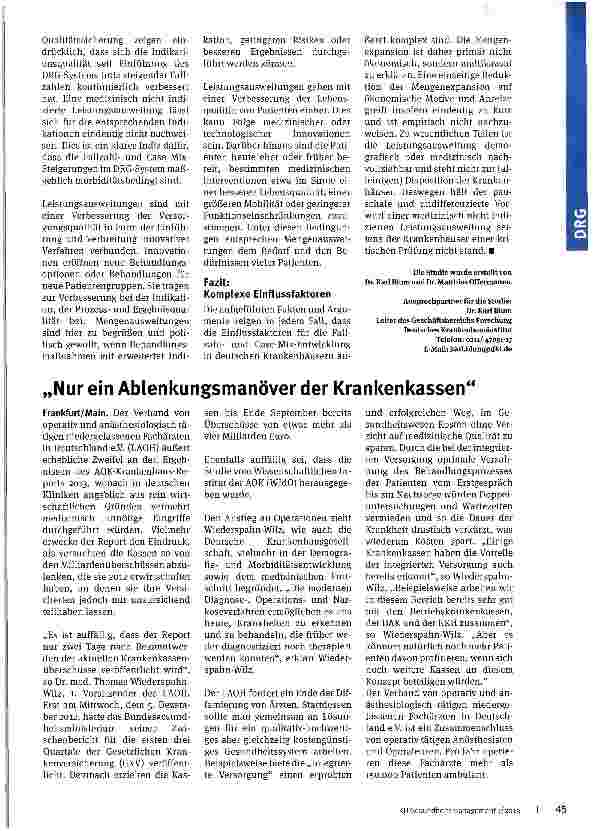 Vorschauseite 3: Fallzahlund Case Mix-Anstieg in deutschen Krankenhäusern