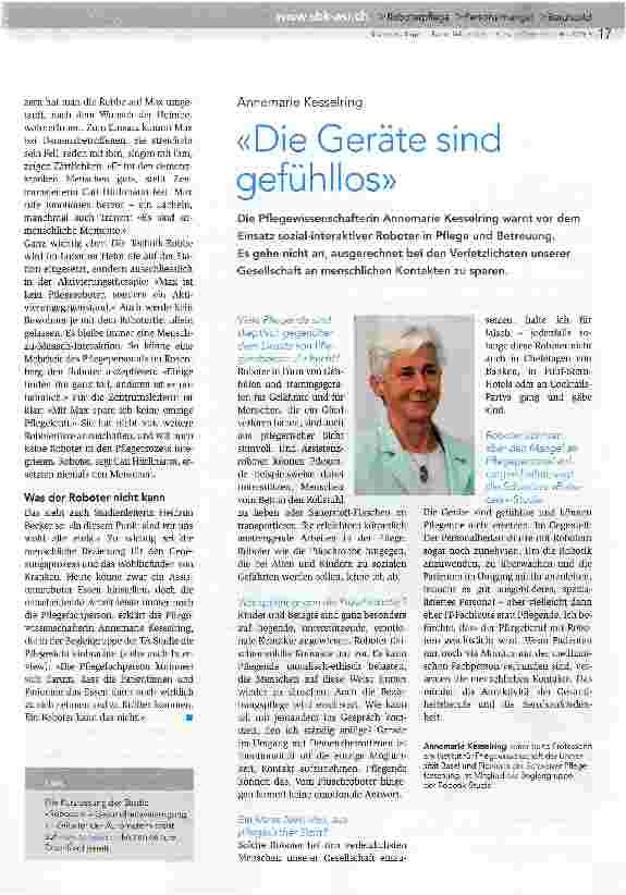 Vorschauseite 3: Der Pflegeroboter hat nie Rückenschmerzen