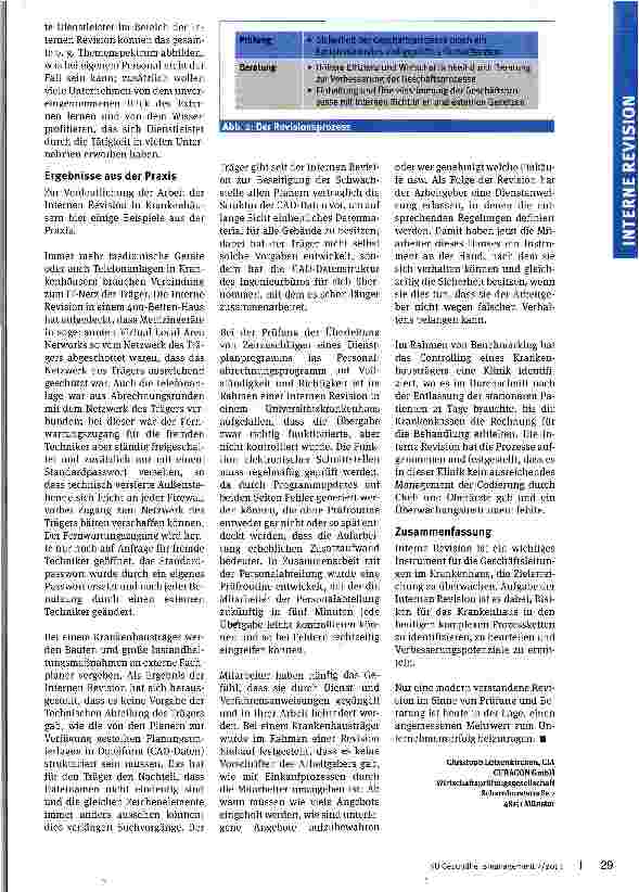 Vorschauseite 3: Mehrwert durch Interne Revision im Krankenhaus