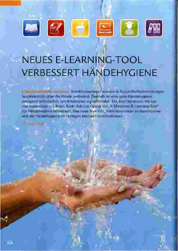 Vorschauseite 1: NEUES E-LEARNING-TOOL VERBESSERT HÄNDEHYGIENE
