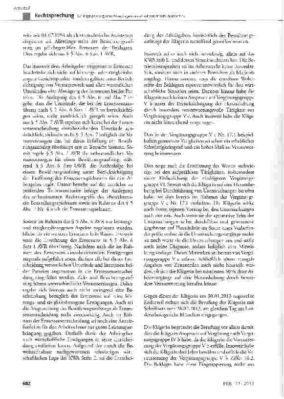 Vorschauseite 5: Zur Eingruppierung einer Altenpflegerin als »Elektrotechnische Assistentin«AVR des Paritätischen Wohlfahrtsverbands § 5 Abs. 6 und Abs. 7; Anlage 1 der AVR Vergütungsgruppen IV b,…
