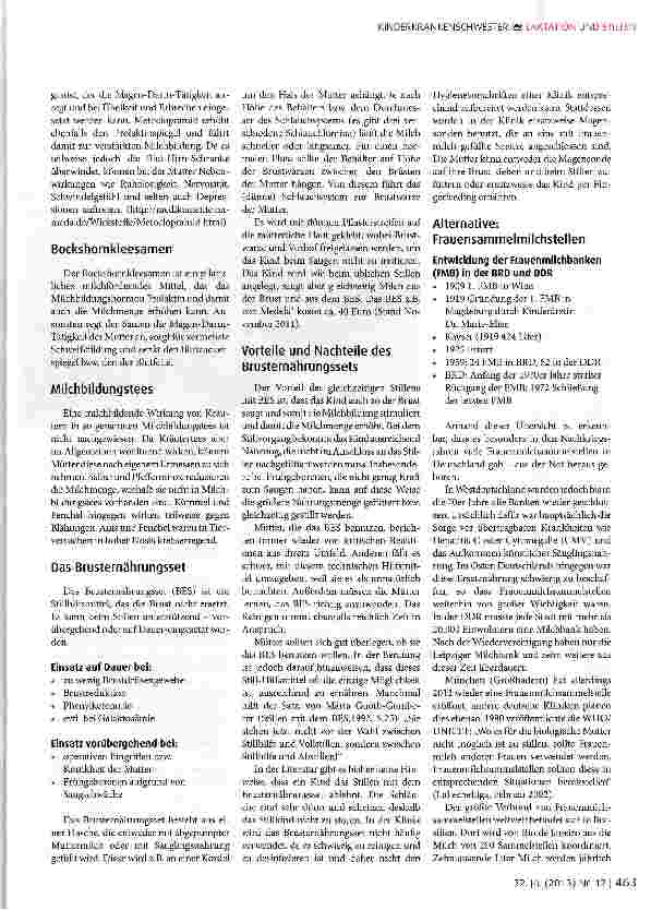 Vorschauseite 4: Fremde Muttermilch über Frauenmilchsammelstellen
