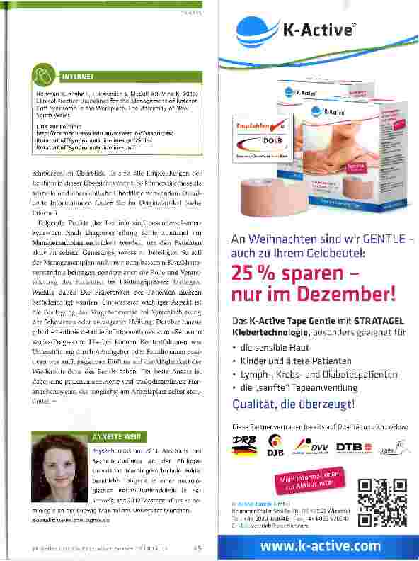 Vorschauseite 3: Leitlinie zum klinischen Management bei Rotatorenmanschettensyndrom