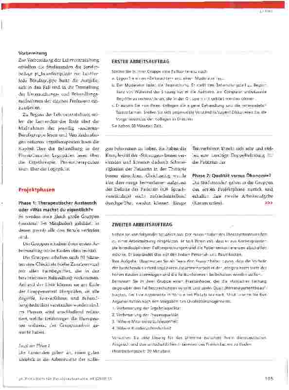Vorschauseite 2: Lernsituation interdisziplinäres Kompetenzteam