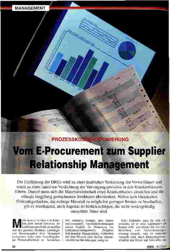 Vorschauseite 1: Vom E-Procurement zum Supplier Relationship Management Prozesskostenoptimierung