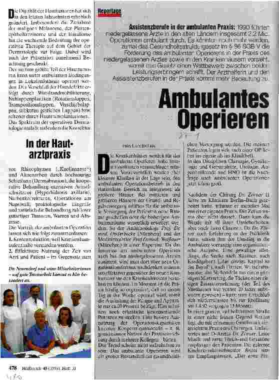 Vorschauseite 1: Ambulantes Operieren Assistenzberufe in der ambulanten Praxis