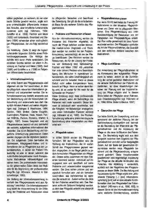 Vorschauseite 3: Der Pflegeprozess - sein Anspruch und seine Umsetzung in der Praxis