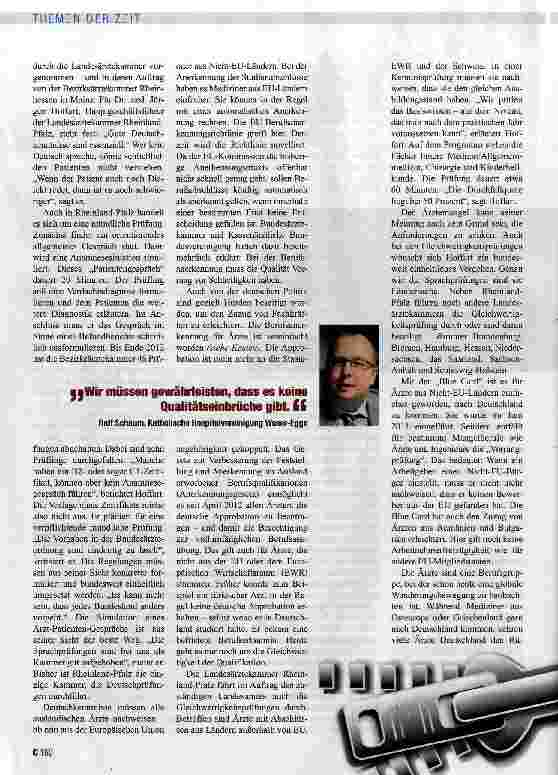 Vorschauseite 3: Ausländische Arzte schließen die Lücke
