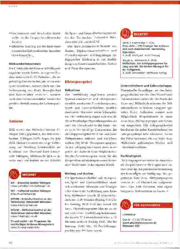Vorschauseite 2: Knieund Hüftschule