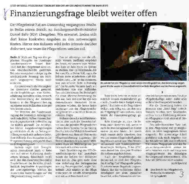Vorschauseite 1: Finanzierungsfrage bleibt weiter offen