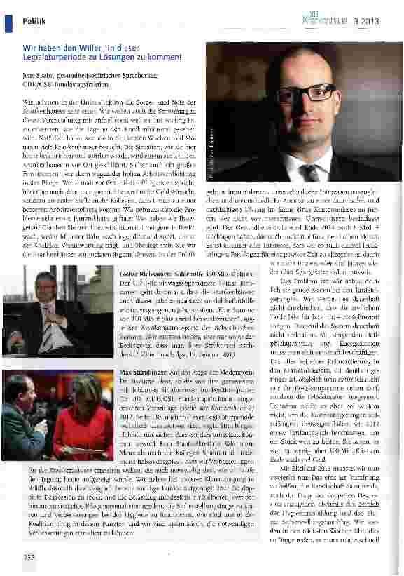 Vorschauseite 3: Politiker im Dialog mit den Krankenhäusern
