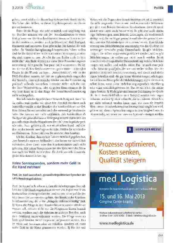 Vorschauseite 4: Politiker im Dialog mit den Krankenhäusern