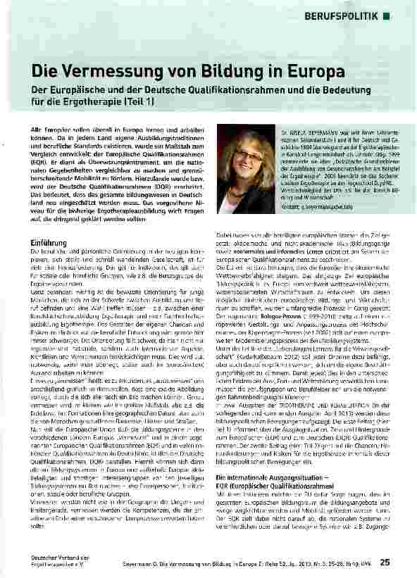 Vorschauseite 1: Die Vermessung von Bildung in Europa