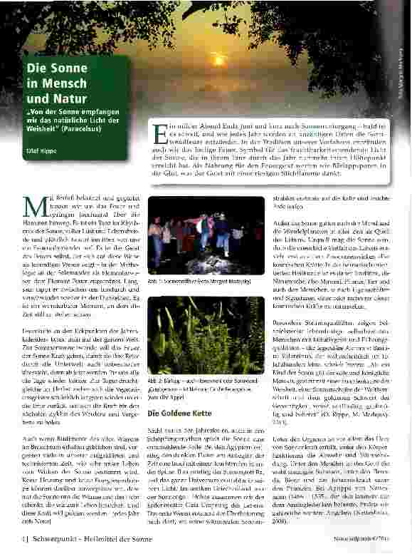 Vorschauseite 1: Die Sonne in Mensch und Natur