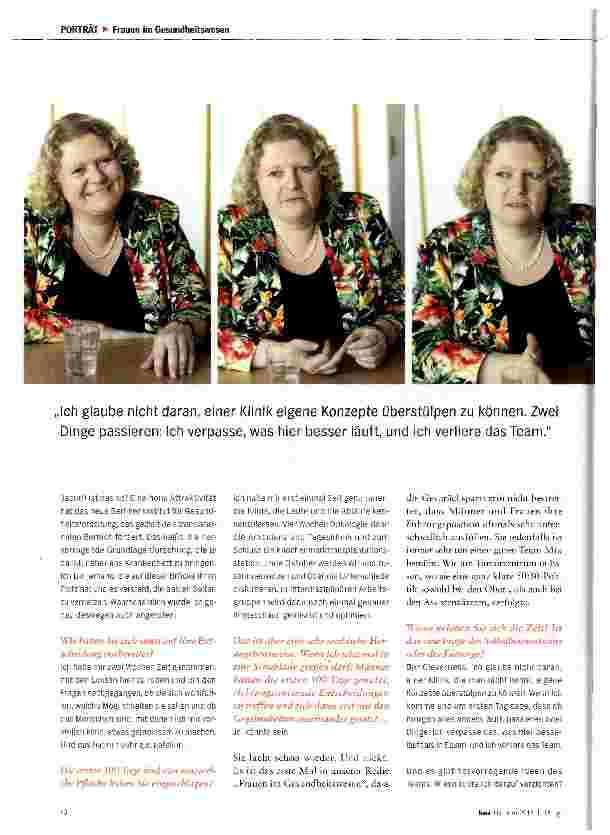 Vorschauseite 2: Angelika Eggert Teamkämpferin gegen Tumore