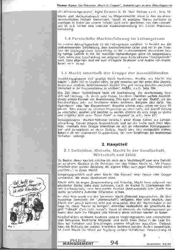 Vorschauseite 2: Das Phänomen Macht in Gruppen Beobachtungen an einer Altenpflegeschule