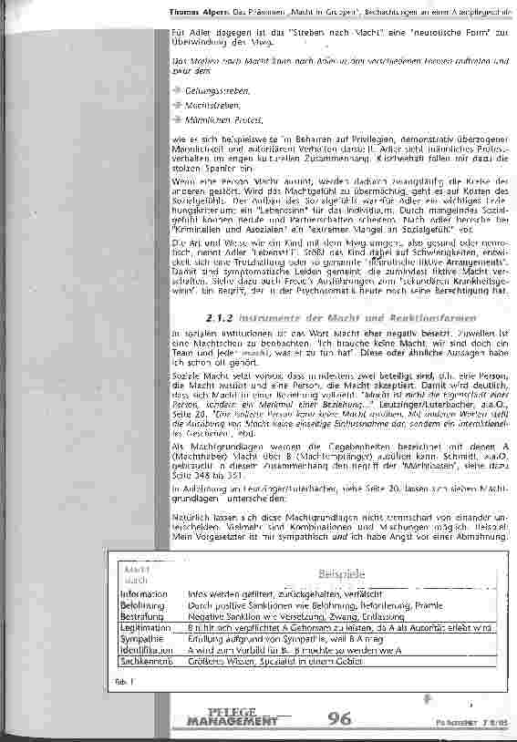Vorschauseite 4: Das Phänomen Macht in Gruppen Beobachtungen an einer Altenpflegeschule